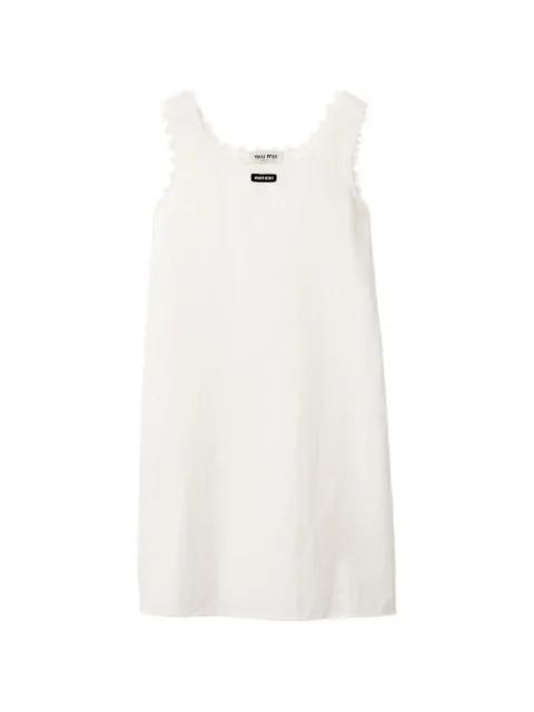 slubbed poplin dress by MIU MIU