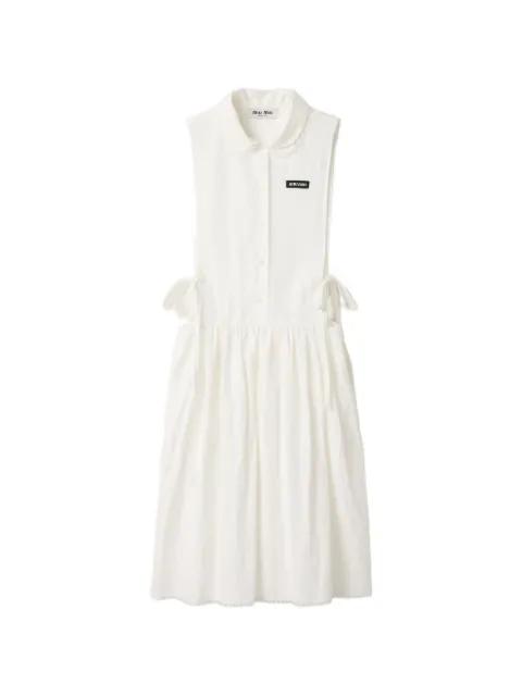 slubbed poplin dress by MIU MIU