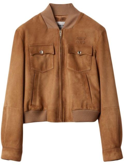 suede nappa leather jacket by MIU MIU