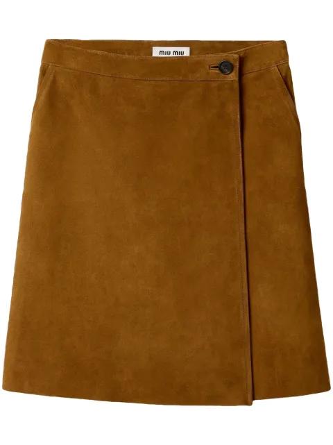 suede skirt by MIU MIU