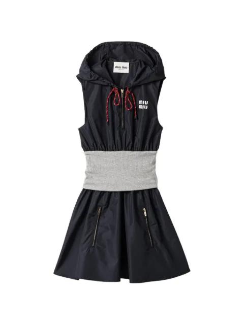 technical fabric dress by MIU MIU