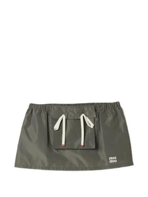 technical fabric miniskirt by MIU MIU