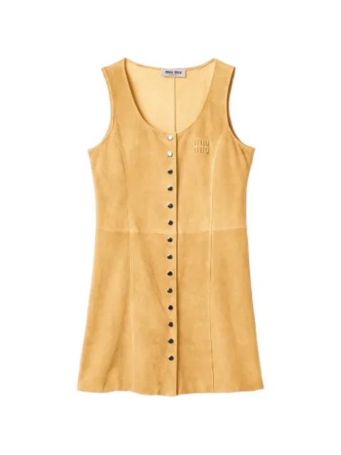 waxed suede dress by MIU MIU