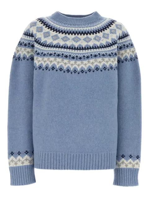 wool crew-neck sweater by MIU MIU