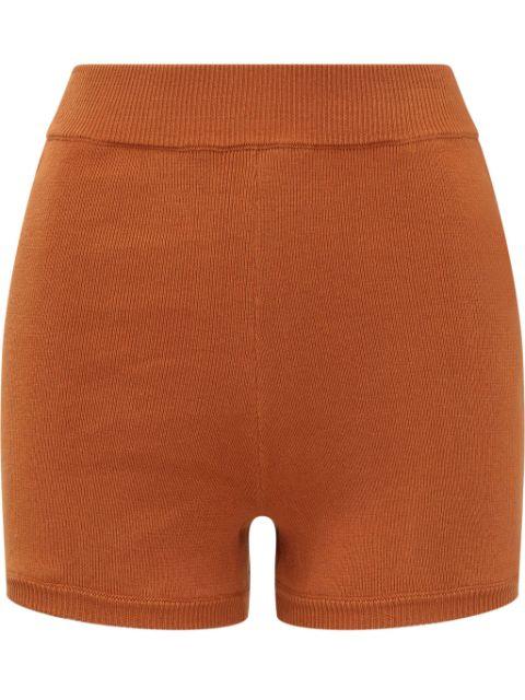 fine-ribbed shorts by MIXIK