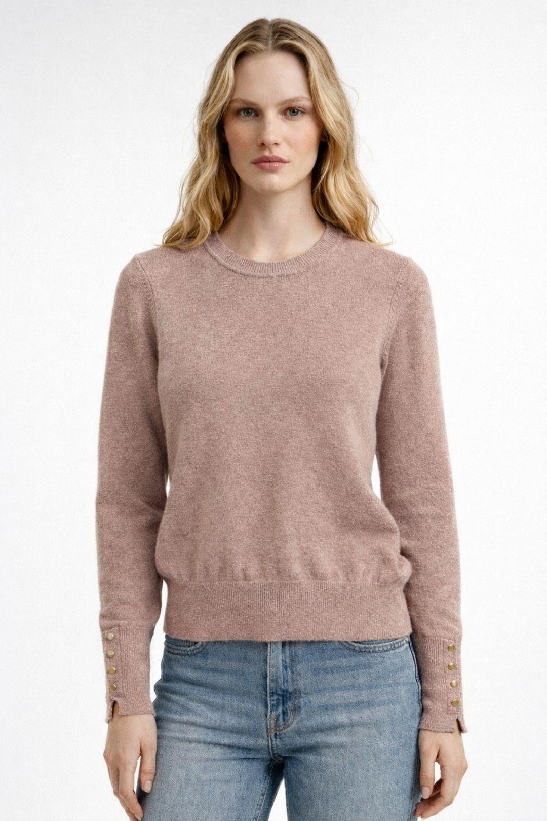 Crew Neck Knit Sweater by MIXRAY