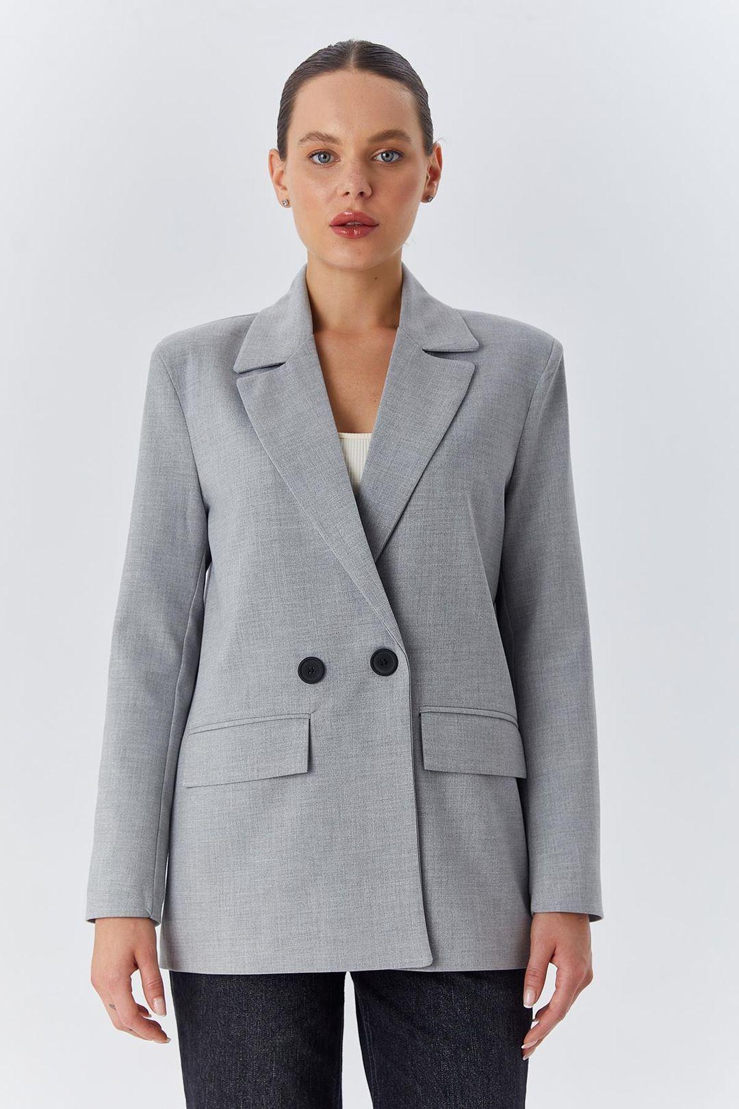 Long Sleeve Buttoned Blazer by MIXRAY