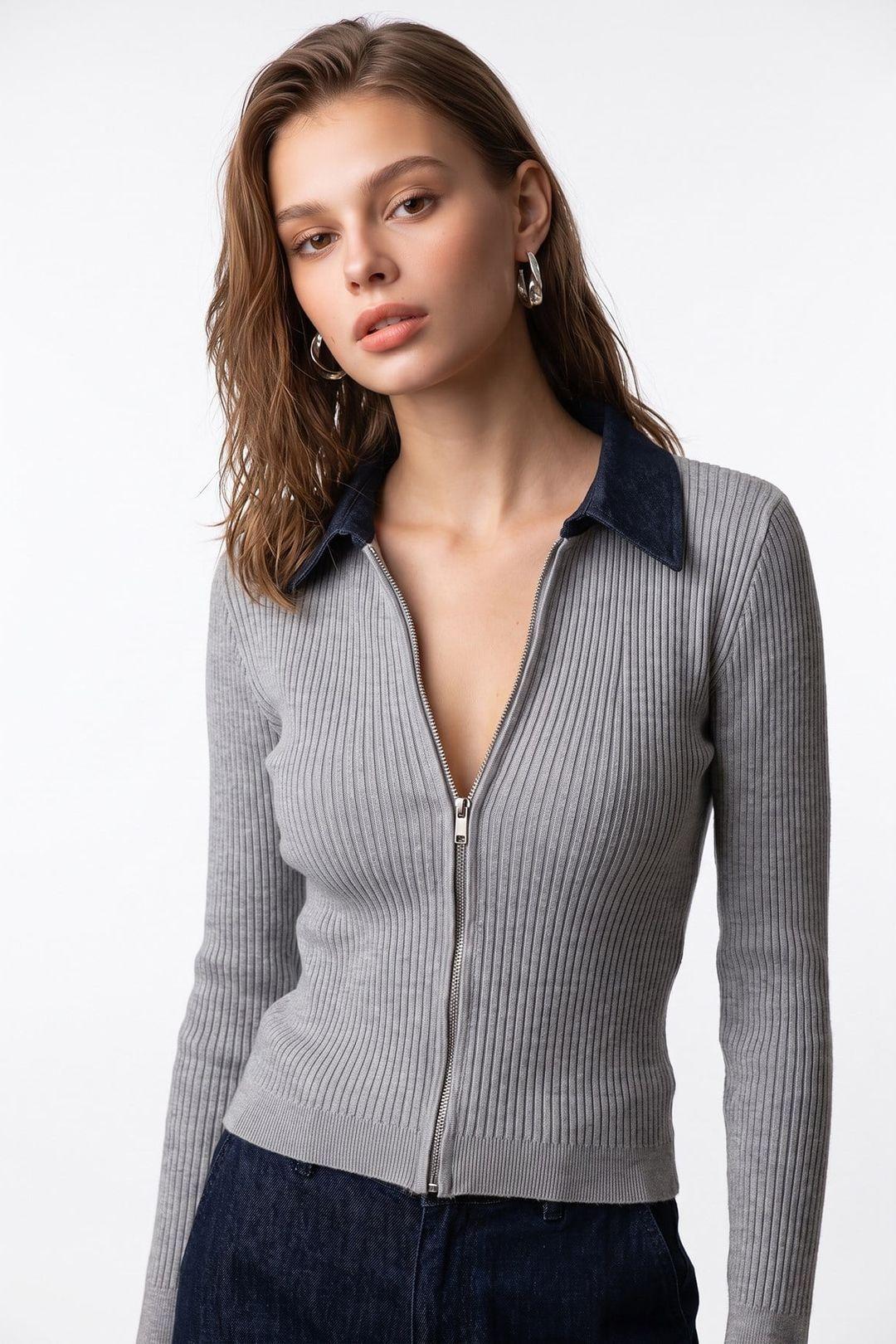 Women's Knit Cardigan by MIXRAY
