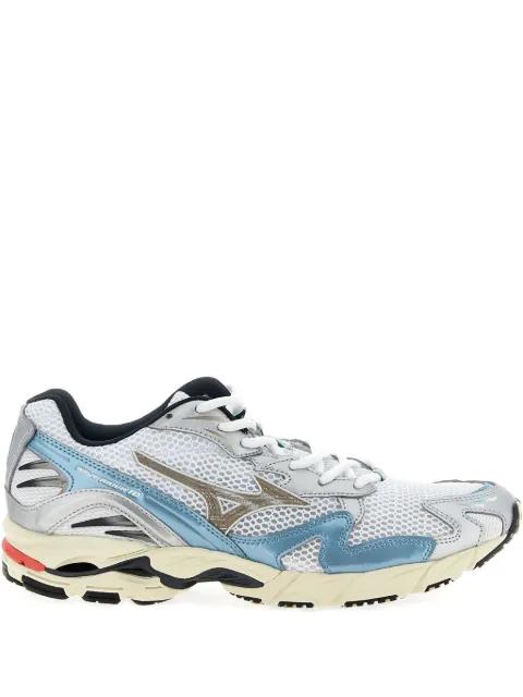 Wave Ridder 10 mesh-panelled leather trainers by MIZUNO