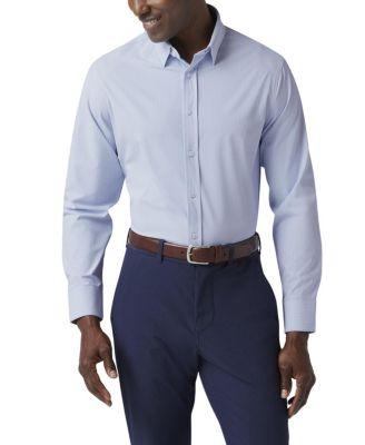 Leeward Formal LS Dress Shirt Sky Pinstripe by MIZZEN+MAIN Leeward Formal LS Dress Shirt Sky Pinstripe by MIZZEN+MAIN