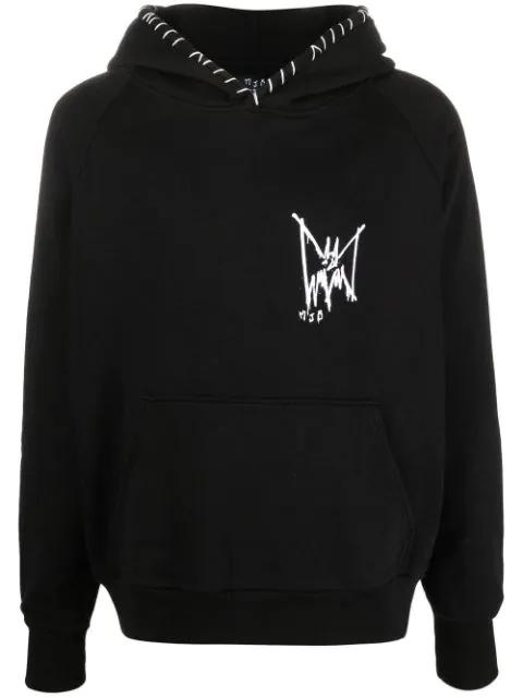 logo-print long-sleeve hoodie by MJB - MARC JACQUES BURTON