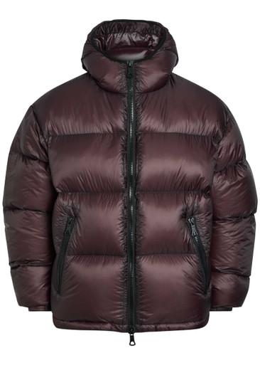 Padded hoodied nylon jacket by MKI MIYUKI-ZOKU