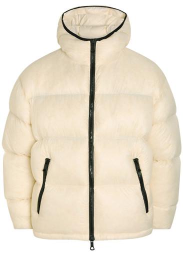 Padded hoodied nylon jacket by MKI MIYUKI-ZOKU