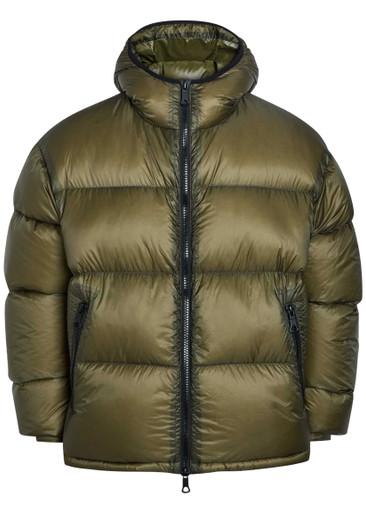 Padded hoodied nylon jacket by MKI MIYUKI-ZOKU