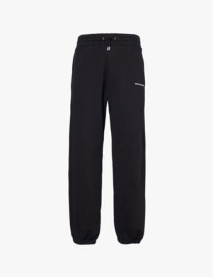 Uniform brand-print cotton-blend jogging bottoms by MKI MIYUKI-ZOKU