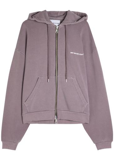 Uniform hoodied cotton-blend sweatshirt by MKI MIYUKI-ZOKU