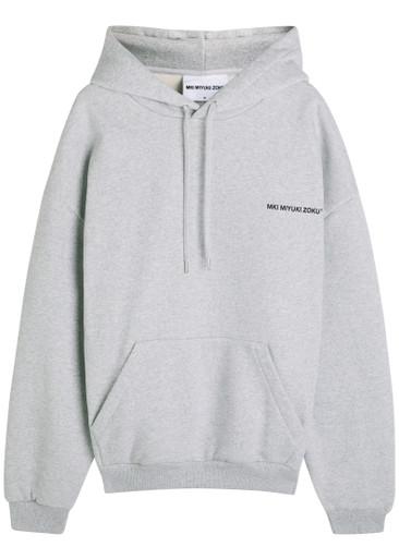 Uniform hoodied cotton-blend sweatshirt by MKI MIYUKI-ZOKU
