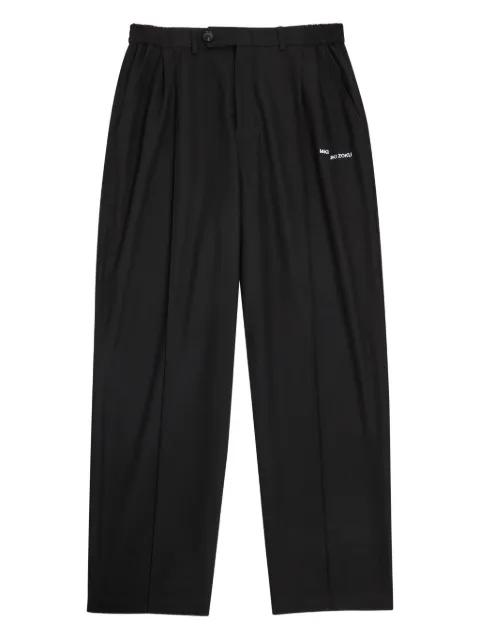 logo-embroidered wide-leg trousers by MKI MIYUKI-ZOKU