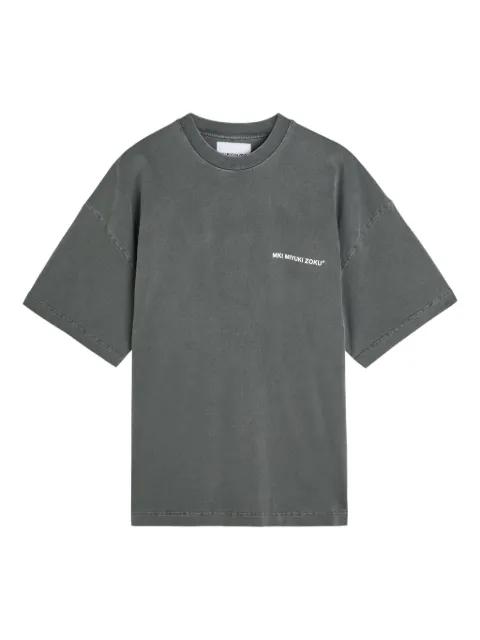logo-embroidery T-shirt by MKI MIYUKI-ZOKU