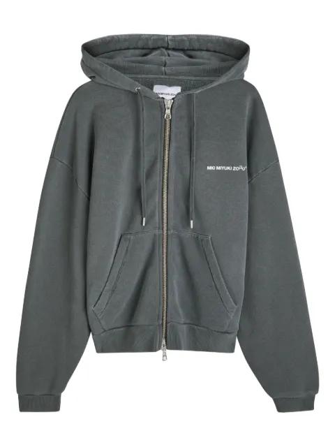 zip-up hoodied hoodie by MKI MIYUKI-ZOKU