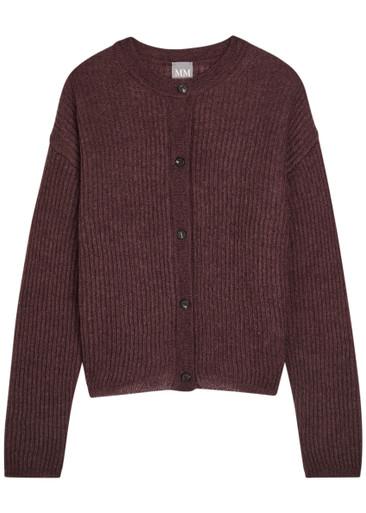 Meandro ribbed open-knit cardigan by MM