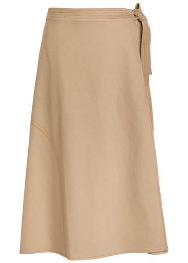 Rane cotton-blend midi wrap skirt by MM