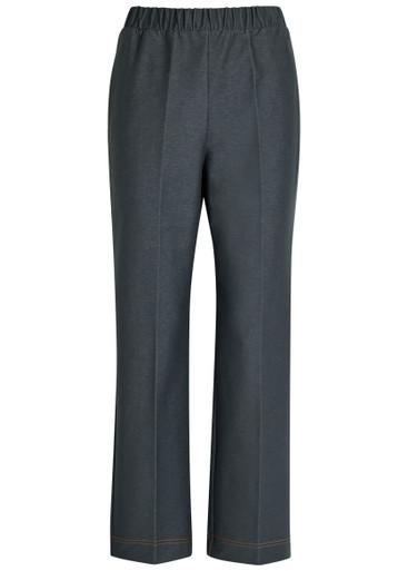Straight-leg stretch-denim trousers by MM