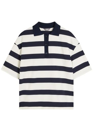 Striped jersey polo top by MM