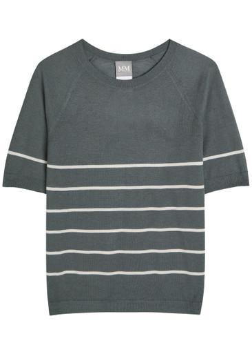 Striped wool and cashmere-blend T-shirt by MM