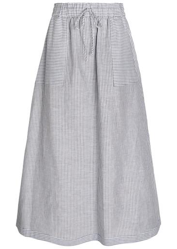 Sumero striped linen-blend midi skirt by MM