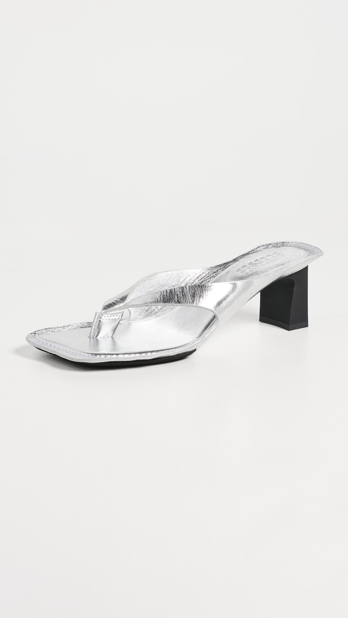 Anatomic Leather Flip Flop Mules by MM6 MAISON MARGIELA