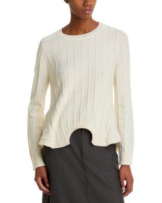 Asymmetric Crewneck Sweater by MM6 MAISON MARGIELA