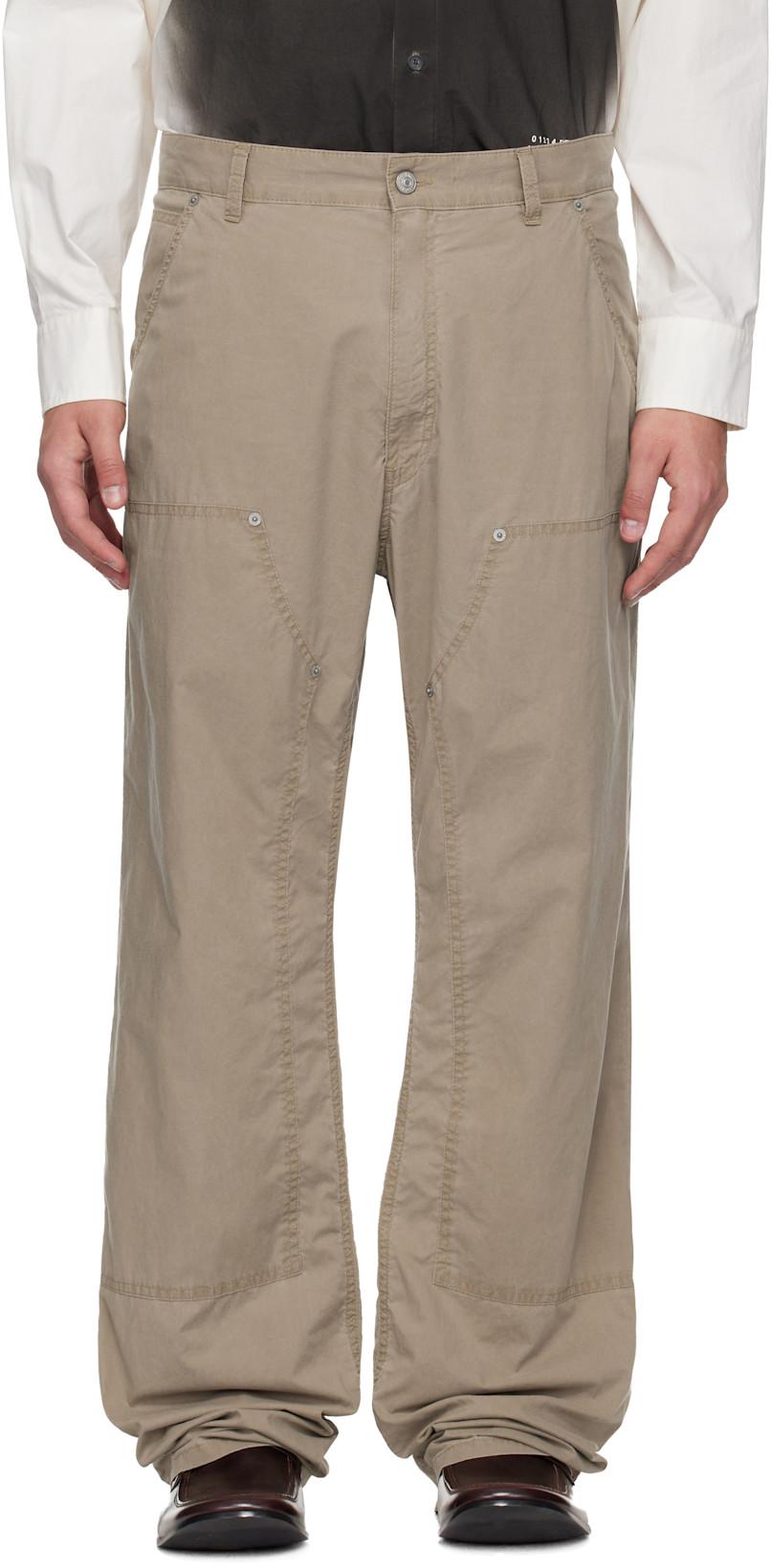 Beige 5 Pockets Jeans by MM6 MAISON MARGIELA
