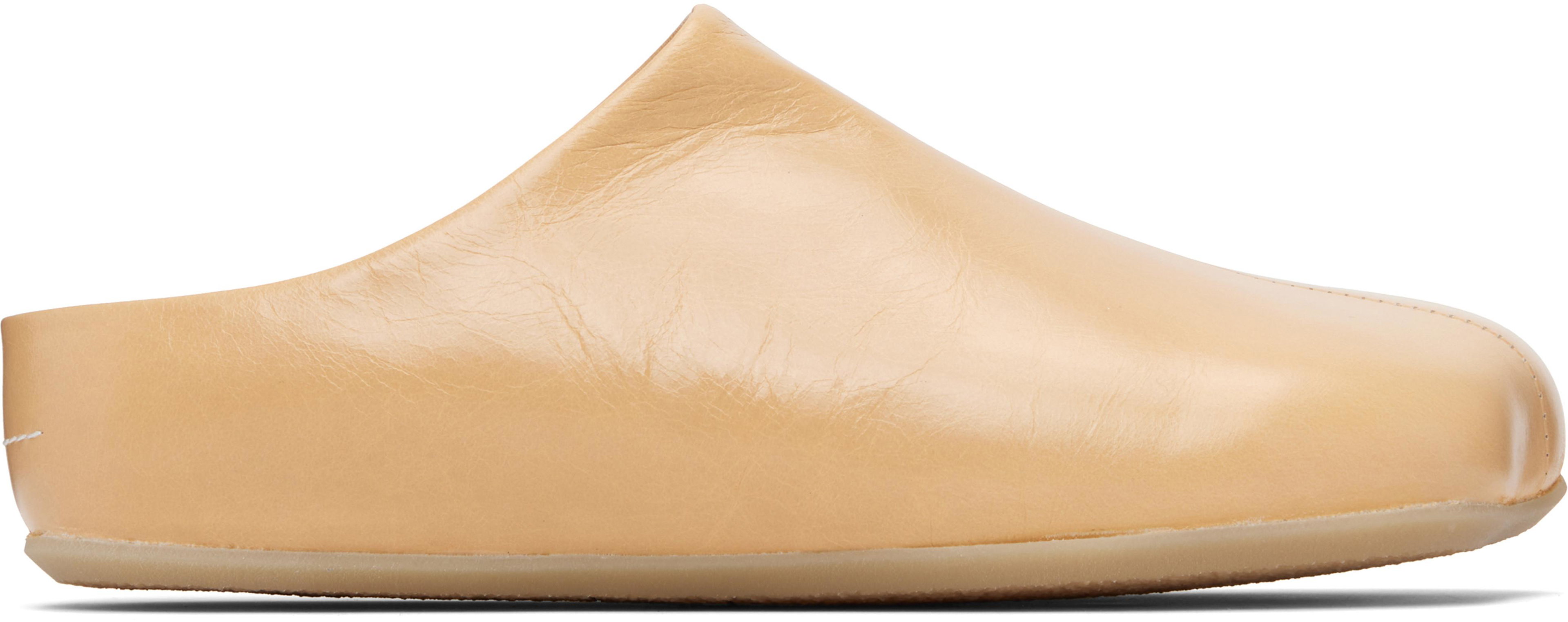 Beige Factory Sabot Loafers by MM6 MAISON MARGIELA