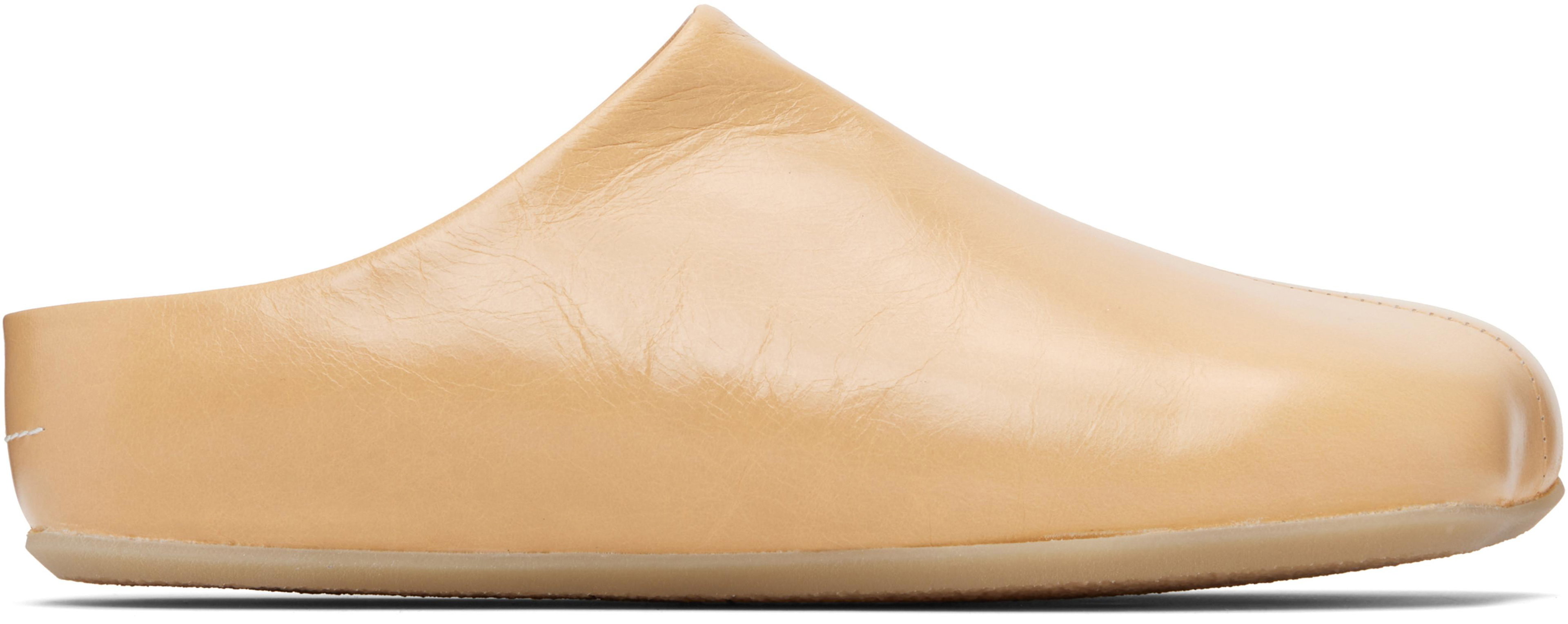 Beige Factory Sabot Loafers by MM6 MAISON MARGIELA