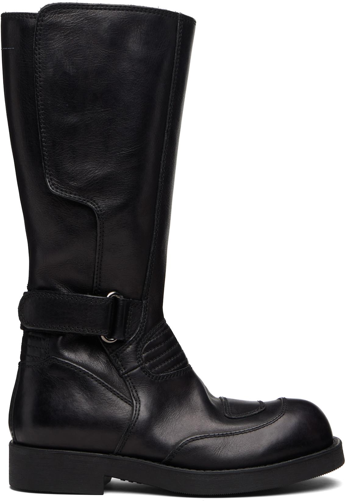 Black Biker Boots by MM6 MAISON MARGIELA