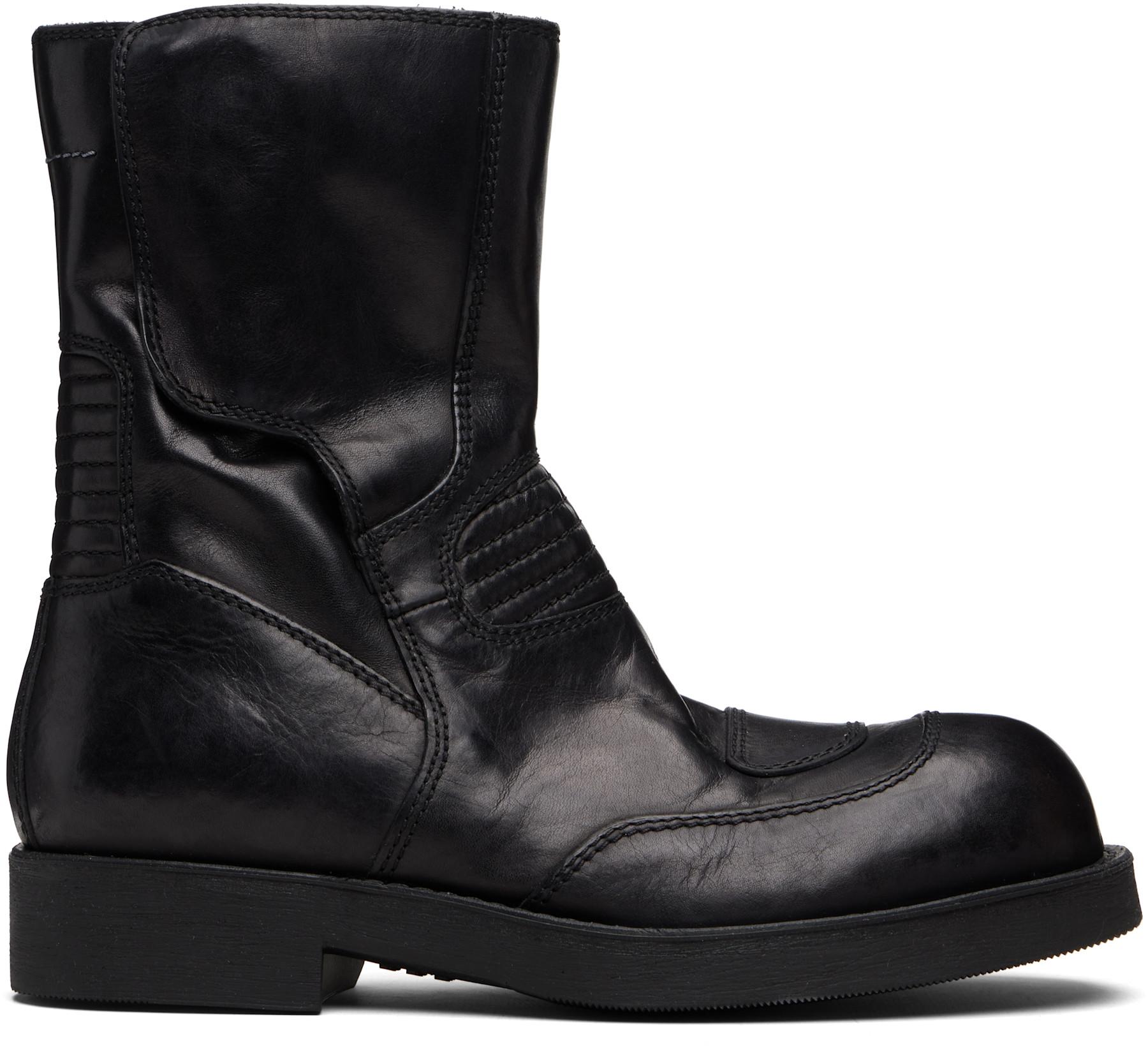 Black Biker Boots by MM6 MAISON MARGIELA