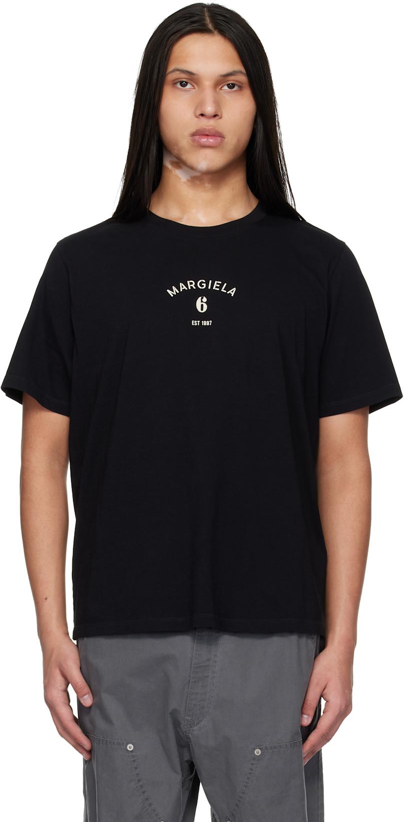 Black Logo T-shirt by MM6 MAISON MARGIELA