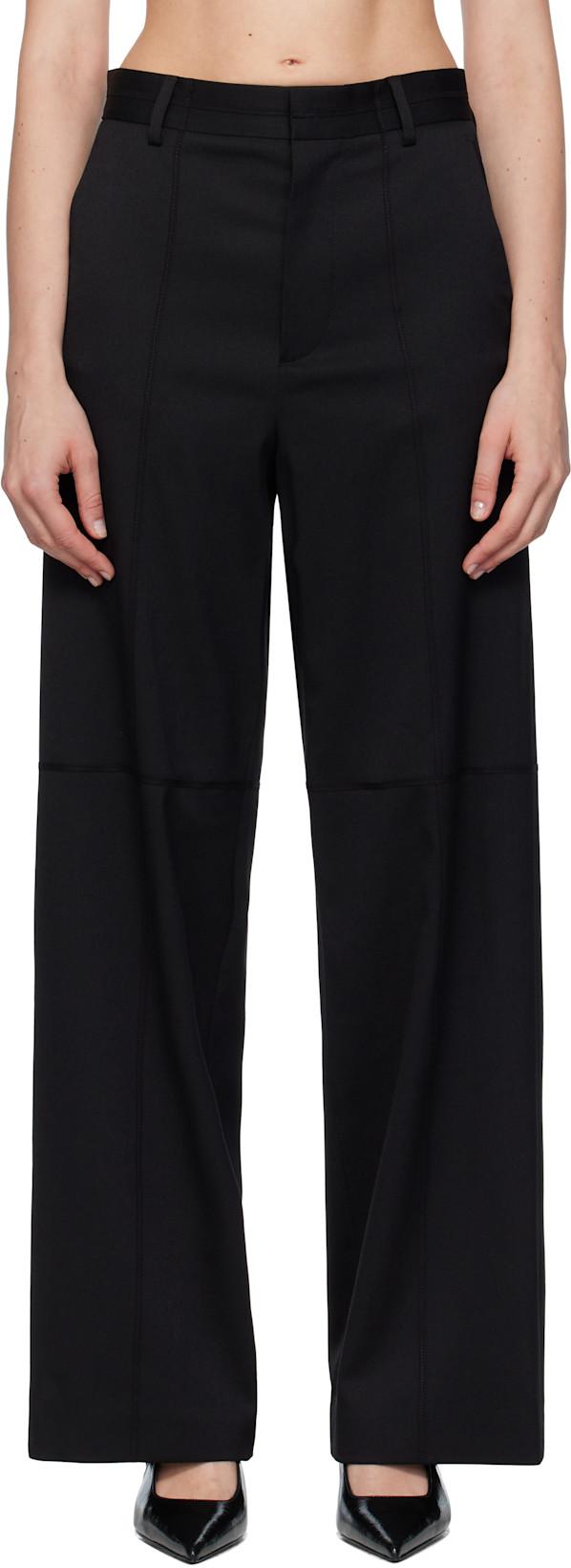 Black Tailoring Wool Trousers by MM6 MAISON MARGIELA