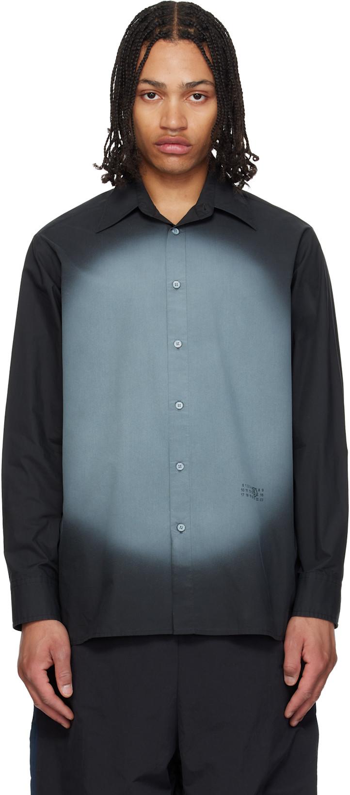 Black & Gray Spotlight Faded Shirt by MM6 MAISON MARGIELA