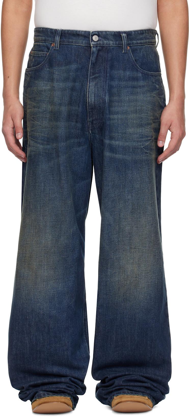 Blue 5 Pockets Jeans by MM6 MAISON MARGIELA