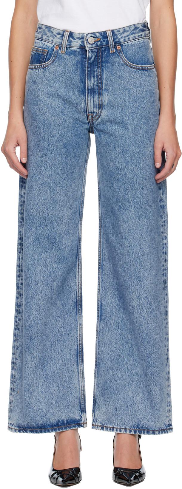 Blue 5 Pockets Jeans by MM6 MAISON MARGIELA