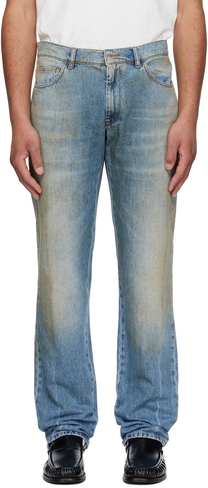 Blue Faded Jeans by MM6 MAISON MARGIELA