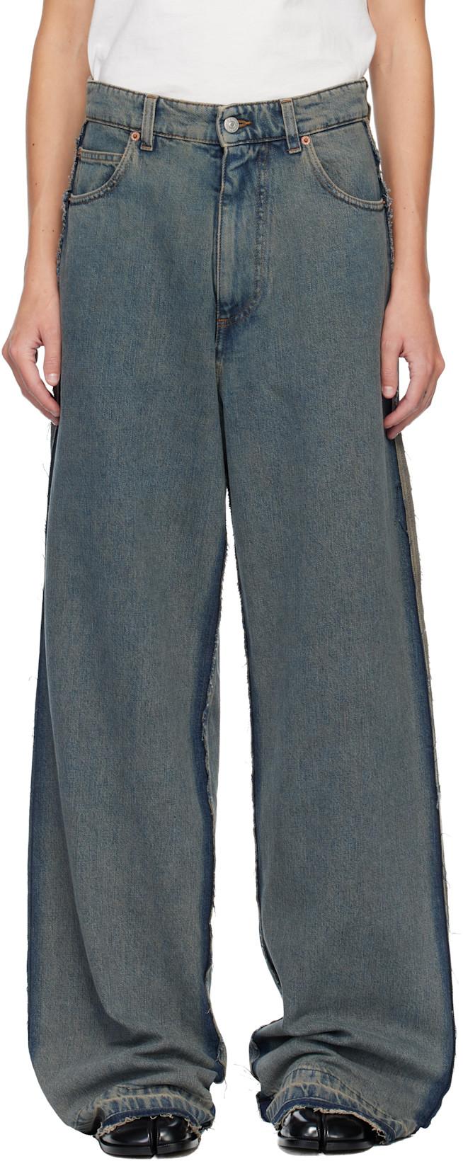 Blue Mid-Weight 5 Pockets Jeans by MM6 MAISON MARGIELA