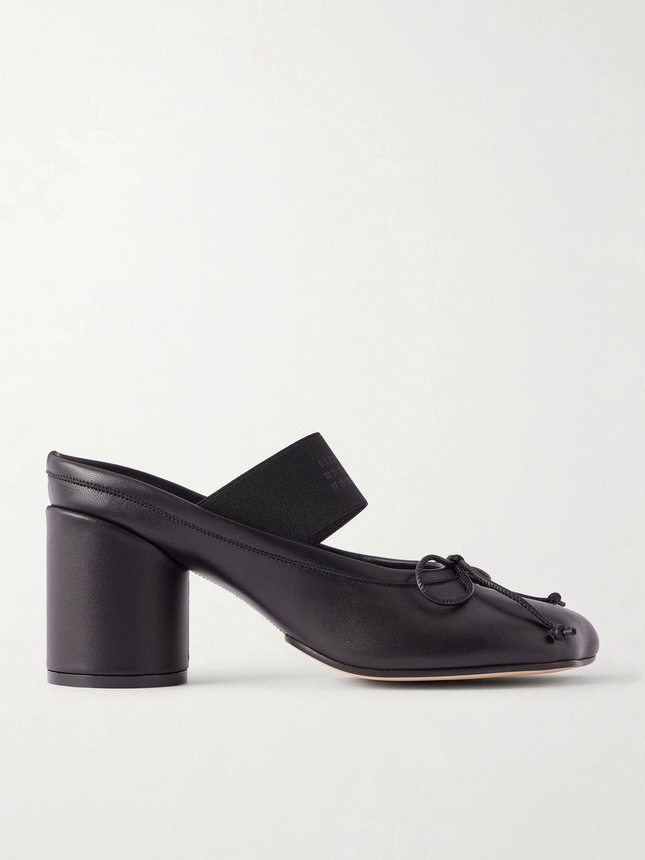 Bow-detailed leather mules by MM6 MAISON MARGIELA