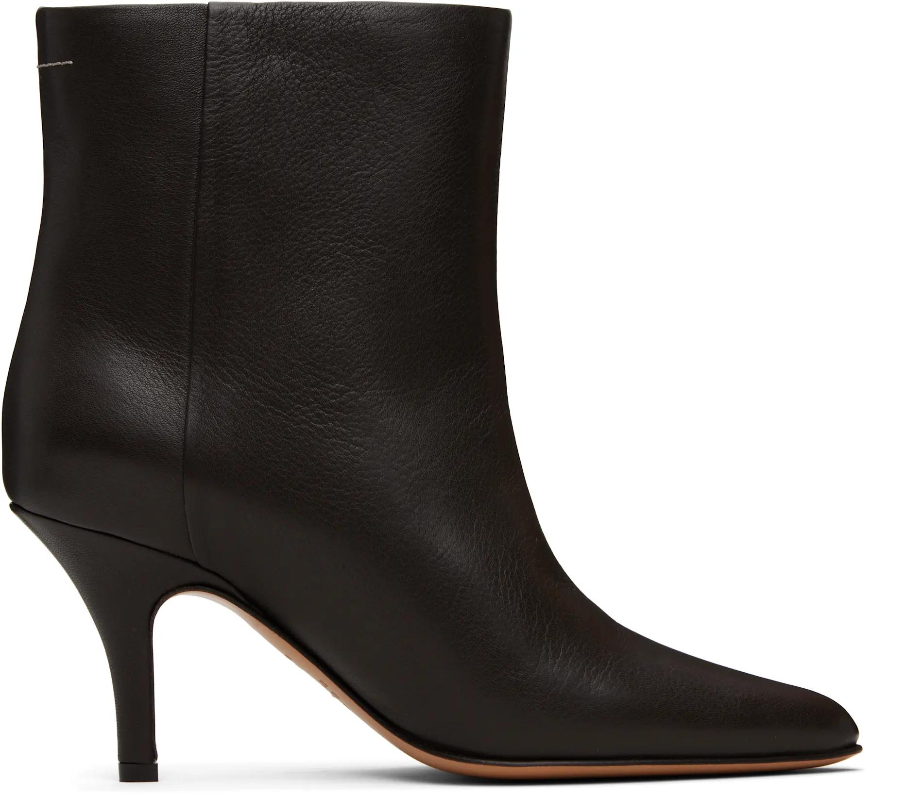 Brown Architype Ankle Boots by MM6 MAISON MARGIELA