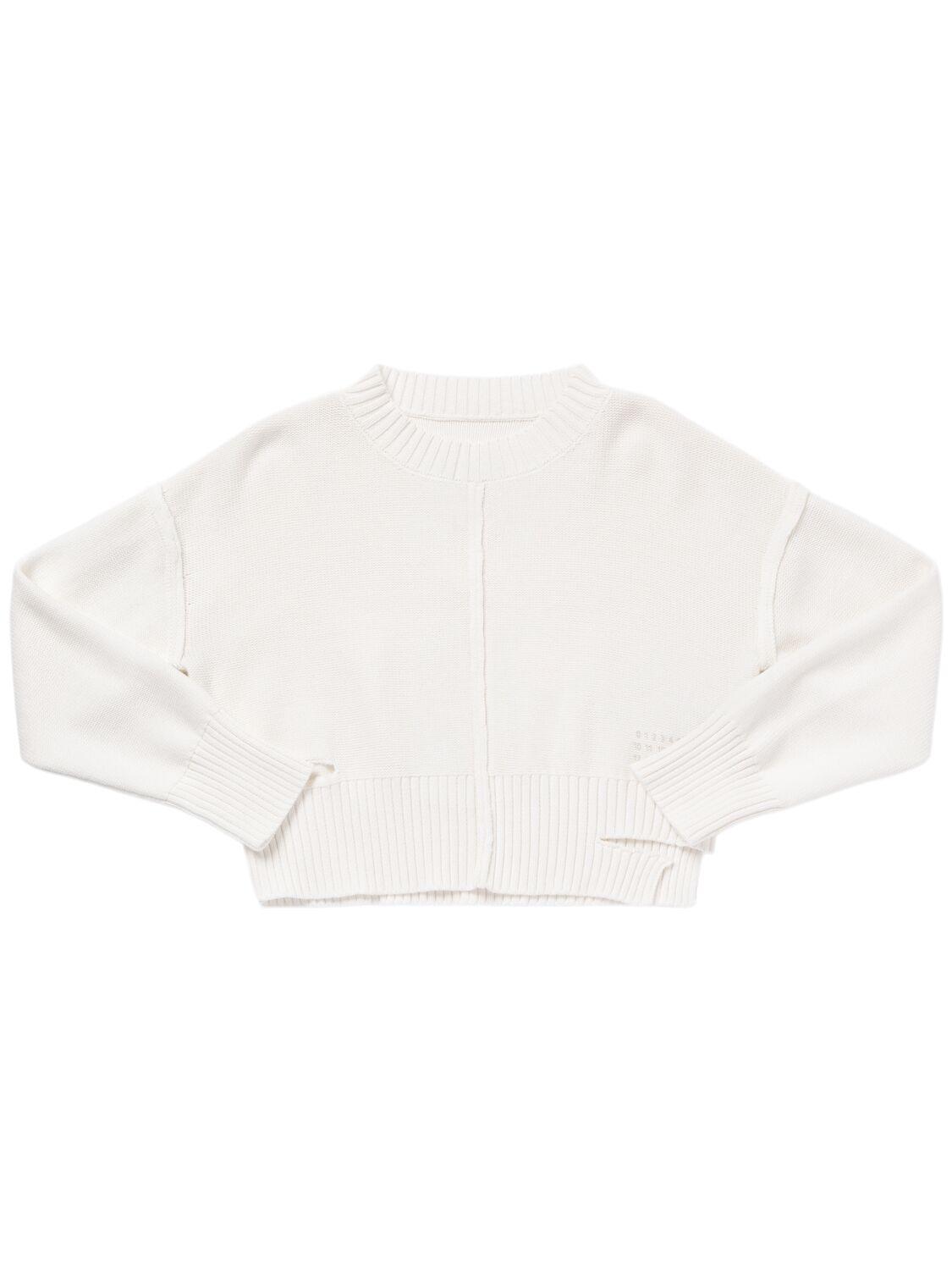 Cotton Knit Sweater by MM6 MAISON MARGIELA