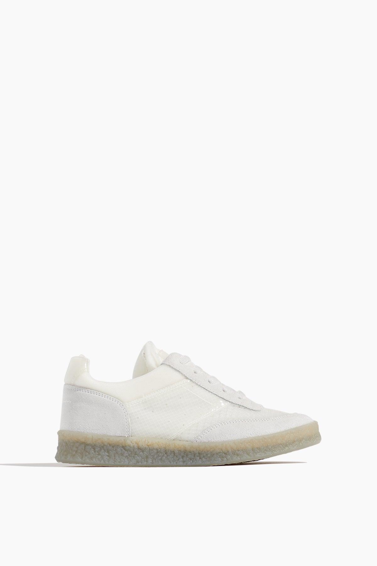 Court Sneakers in White Sand by MM6 MAISON MARGIELA