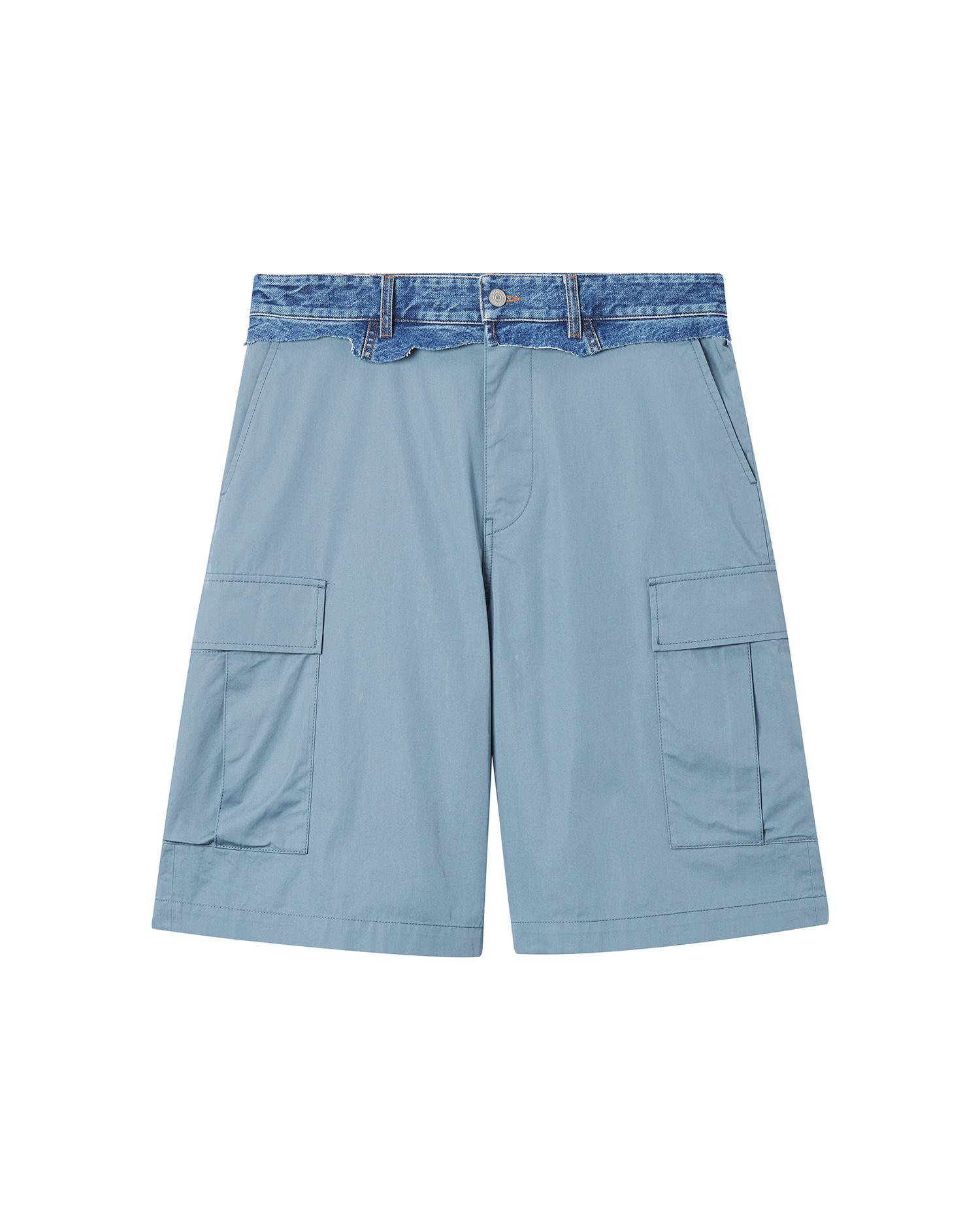 Denim panel cargo shorts by MM6 MAISON MARGIELA