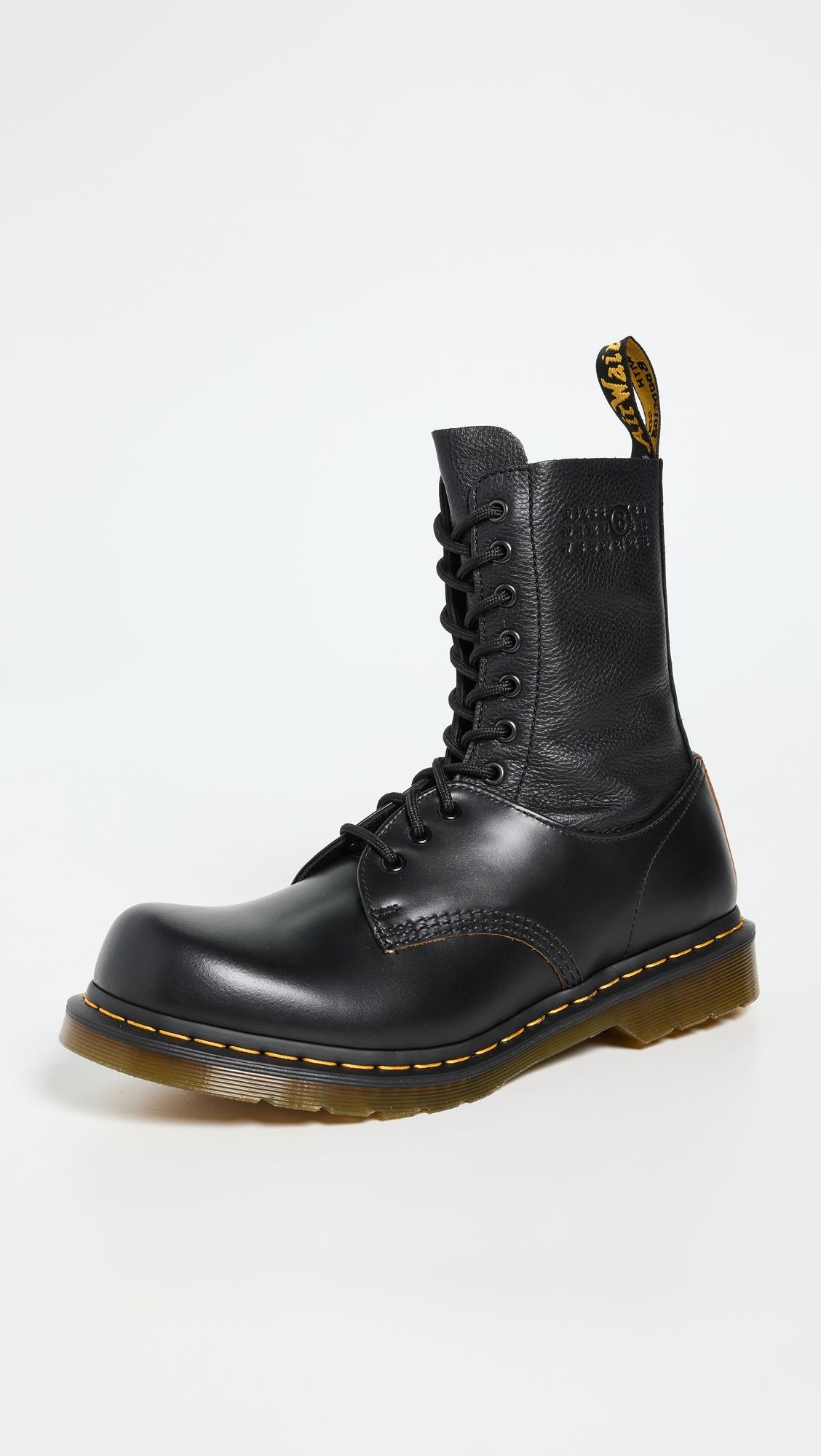 Dr. Martens x MM6 Maison Margiela 10 Eye Boots by MM6 MAISON MARGIELA